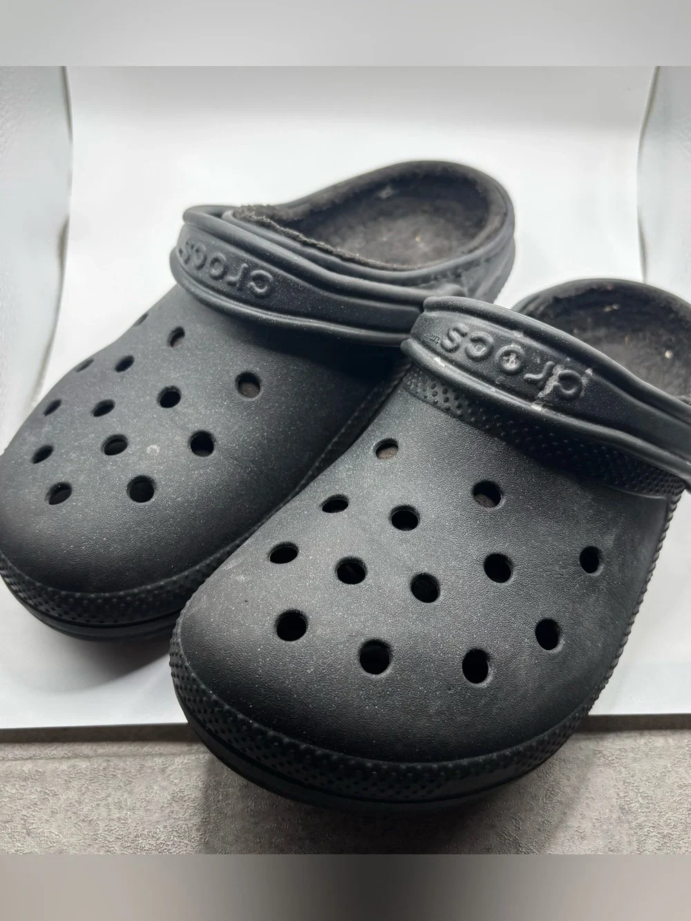 Crocs Classic Lined Clogs Black Mens 7 Womens 9